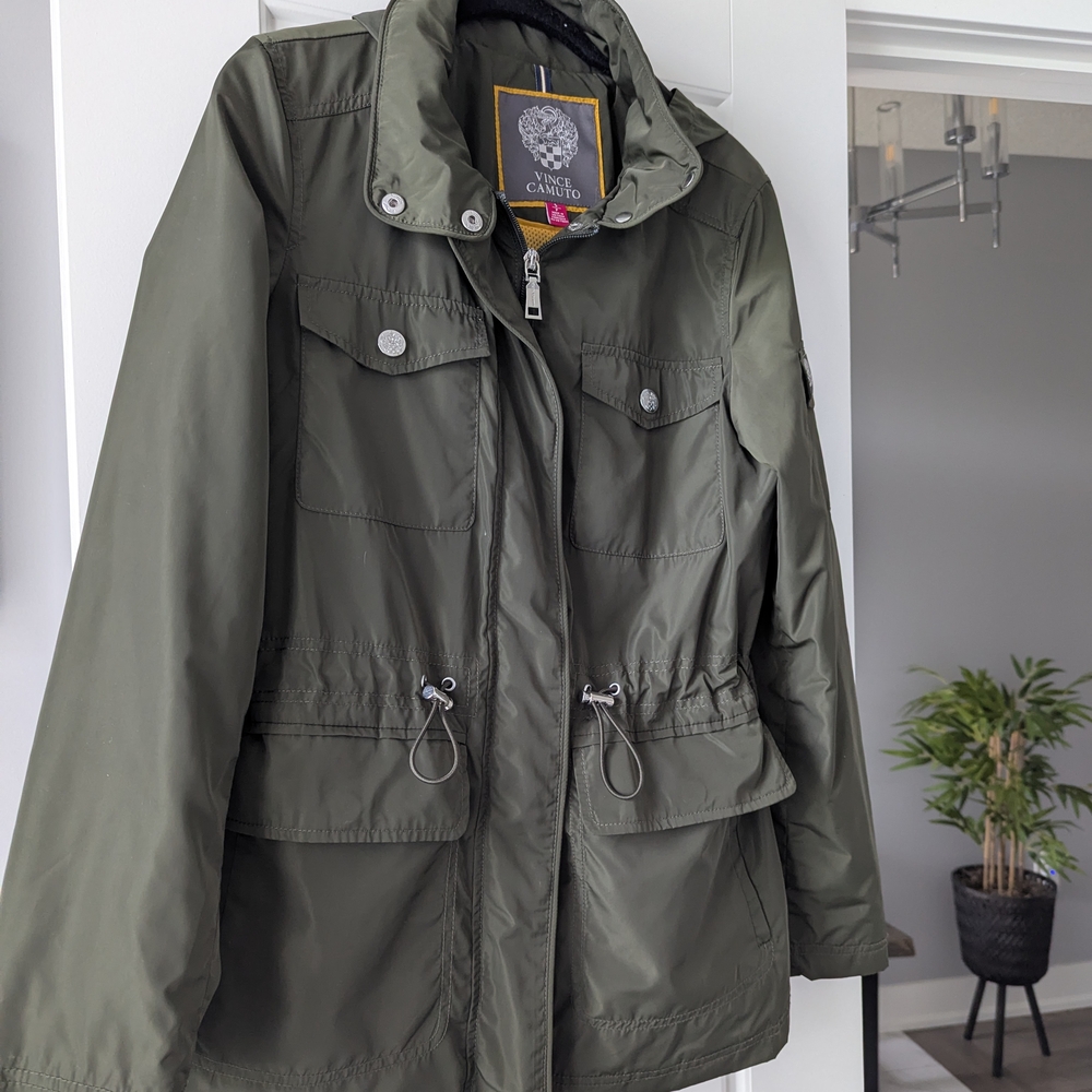 Vince Camuto Cinch waist Green Utility Jacket